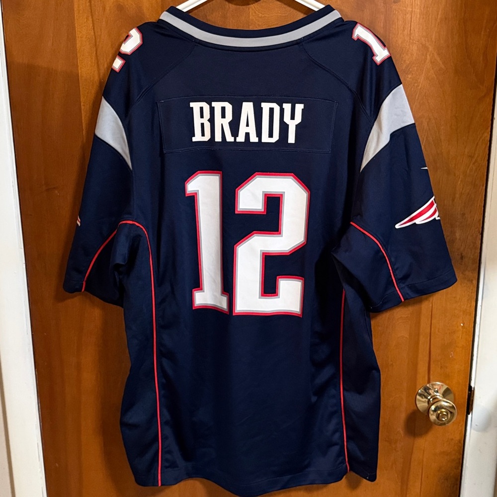 Brady #12 NFL Navy XL On Field Jersey